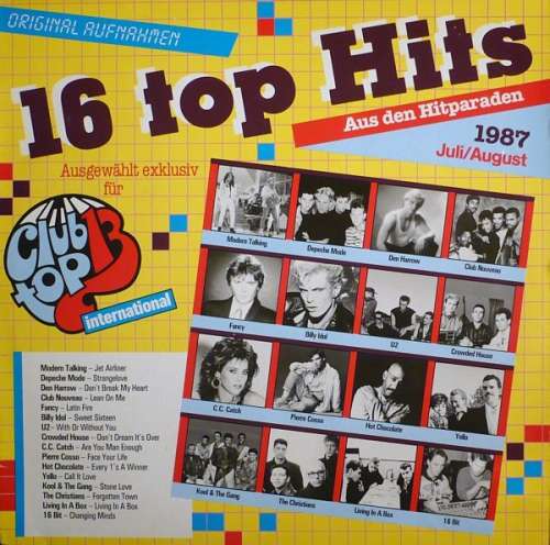Cover Various - 16 Top Hits - Juli/August 1987 (LP, Comp, Club) Schallplatten Ankauf