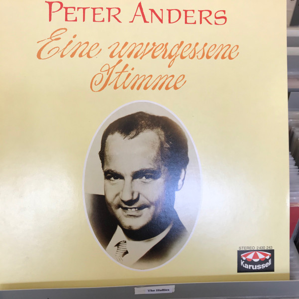 Cover Peter Anders (2) - Eine Unvergessene Stimme (LP, Mono, RE) Schallplatten Ankauf