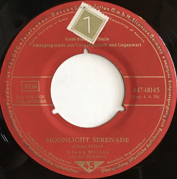 Bild Glenn Miller And His Orchestra - Moonlight Serenade / Sunrise Serenade (7, Single, RE) Schallplatten Ankauf