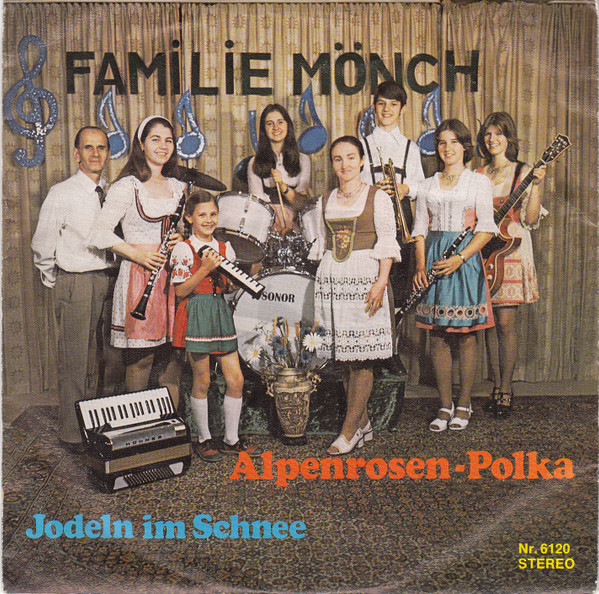 Cover Familie Mönch und Die Keferloher Musikanten - Alpenrosen-Polka (7, Single) Schallplatten Ankauf