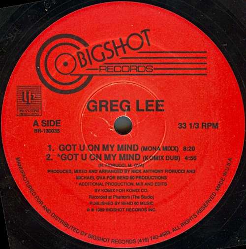 Cover Greg Lee - Got U On My Mind (12) Schallplatten Ankauf