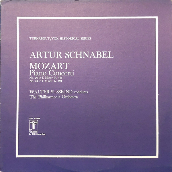 Cover Artur Schnabel, Wolfgang Amadeus Mozart, Walter Susskind Conducts The Philharmonia Orchestra* - Piano Concerti (LP, Album) Schallplatten Ankauf