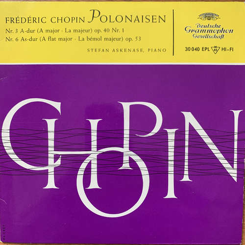 Bild Frédéric Chopin, Stefan Askenase - Polonaisen Nr.3 A-dur, Nr.6 As-dur (7, EP, Mono) Schallplatten Ankauf