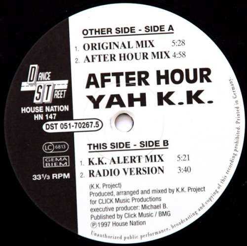 Cover After Hour - Yah K.K. (12) Schallplatten Ankauf