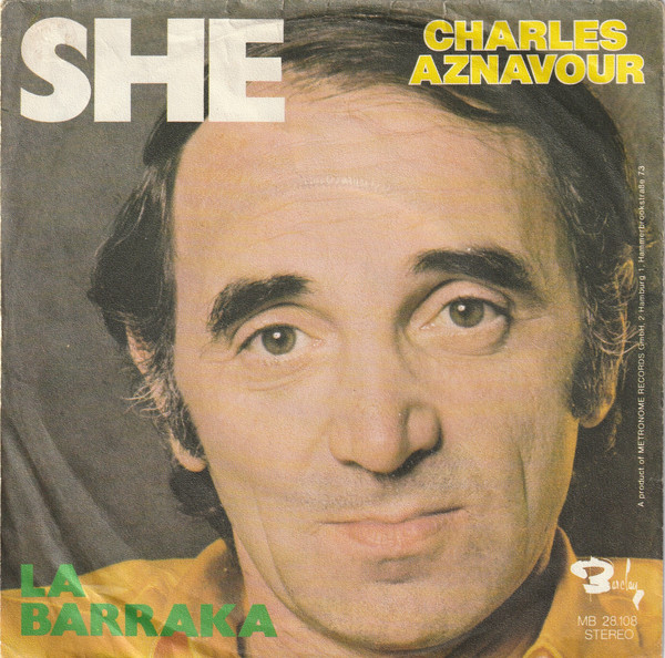 Cover Charles Aznavour - She (7, Single, Pur) Schallplatten Ankauf