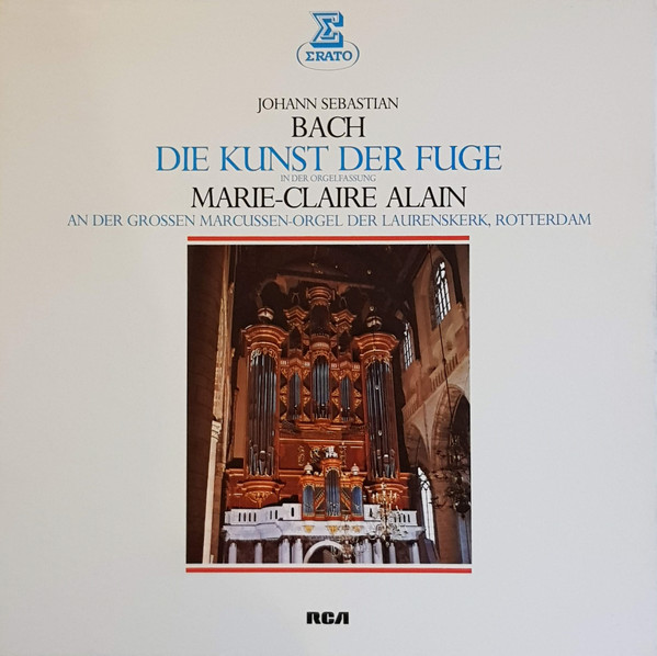 Cover Marie-Claire Alain - Johann Sebastian Bach. Die Kunst der Fuge in der Orgelfassung von Marie-Claire Alain (2xLP) Schallplatten Ankauf