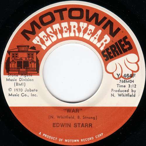 Cover Edwin Starr - War / Stop The War Now (7, RE) Schallplatten Ankauf