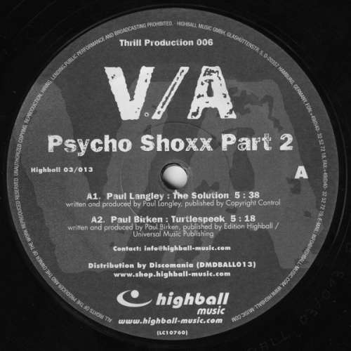 Cover Various - Psycho Shoxx Part 2 (12) Schallplatten Ankauf