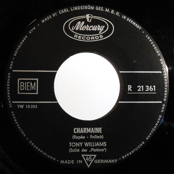 Cover Tony Williams (2) - Charmaine / Ramona (7, Single) Schallplatten Ankauf