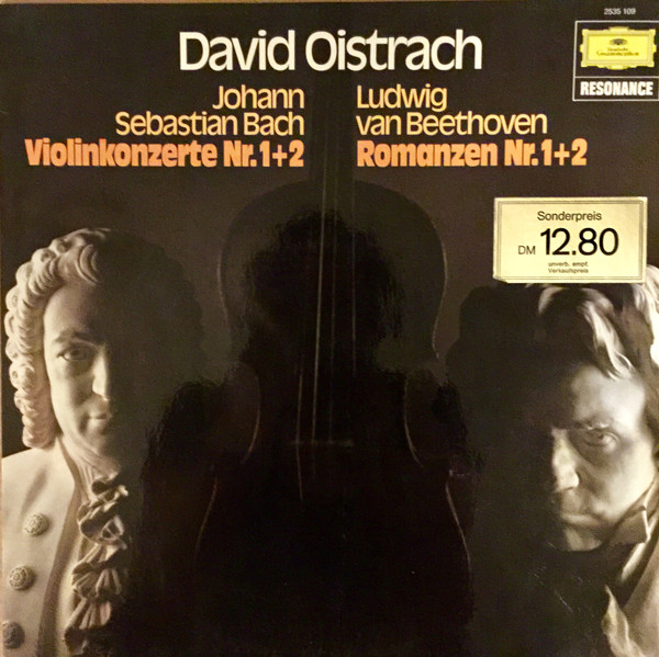 Cover David Oistrach - Johann Sebastian Bach / Ludwig Van Beethoven - Violinkonzerte Nr. 1+2 / Romanzen Nr. 1+2 (LP, Album, Comp, Ast) Schallplatten Ankauf