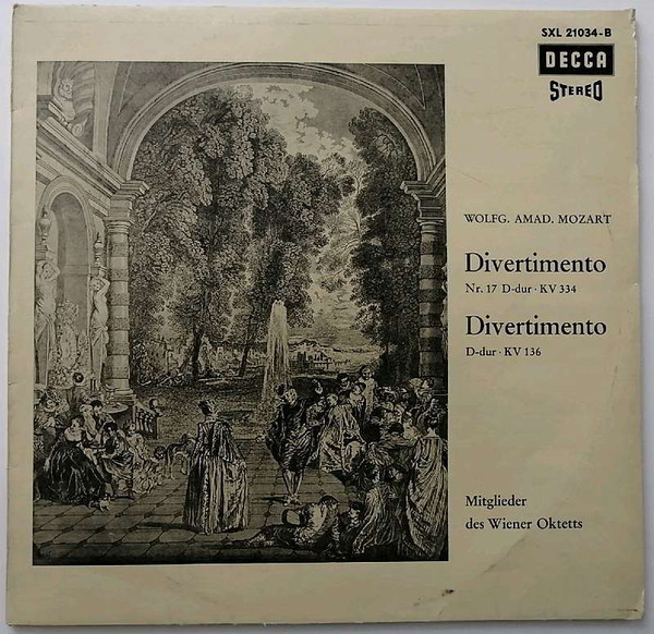 Cover Mozart*, Members Of The Vienna Octet* - Divertimenti KV 334 Und  KV 136 (LP, RP) Schallplatten Ankauf