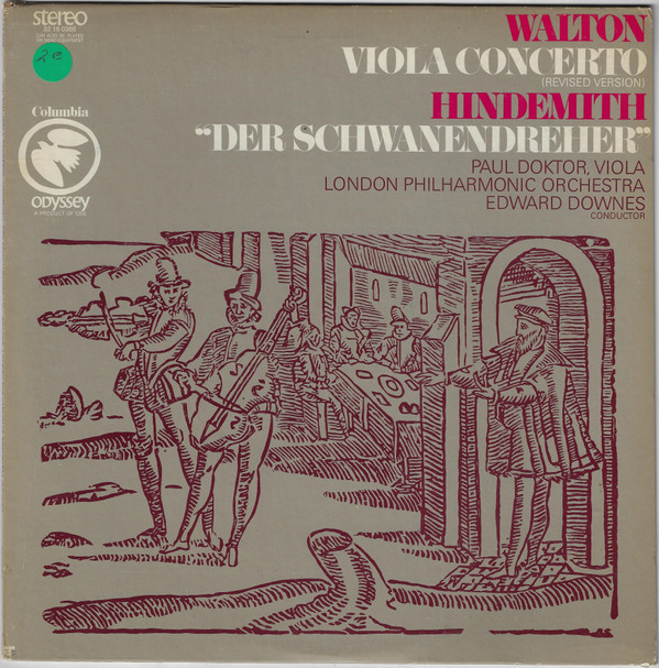Cover Walton* / Hindemith*, Paul Doktor, London Philharmonic Orchestra*, Edward Downes - Viola Concerto (Revised Version) / Der Schwanendreher (LP) Schallplatten Ankauf