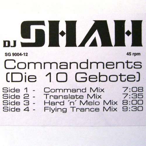 Cover DJ Shah - Commandments (Die 10 Gebote) (2x12) Schallplatten Ankauf