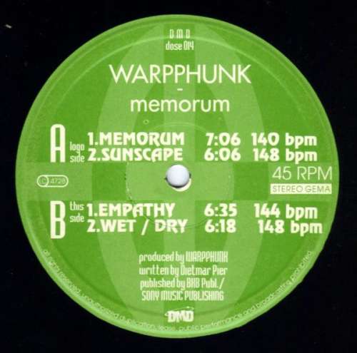 Cover Warpphunk - Memorum (12) Schallplatten Ankauf