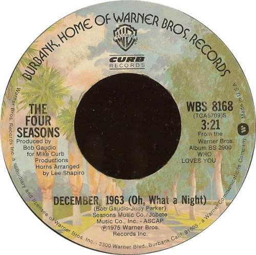 Cover The Four Seasons - December, 1963 (Oh, What A Night) (7, Single, Mon) Schallplatten Ankauf