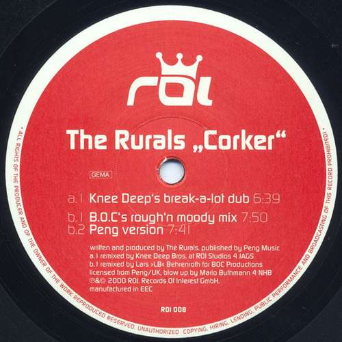 Cover The Rurals - Corker (12) Schallplatten Ankauf