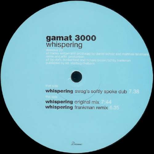 Cover Gamat 3000 - Whispering (12) Schallplatten Ankauf