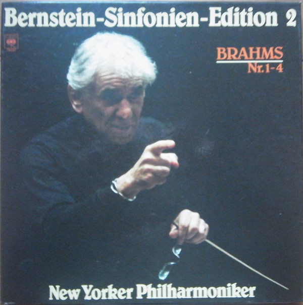 Cover Leonard Bernstein, The New York Philharmonic Orchestra - Bernstein-Sinfonien-Edition 2 - Johannes Brahms Sinfonien Nr. 1-4 (LP, Comp, Box) Schallplatten Ankauf