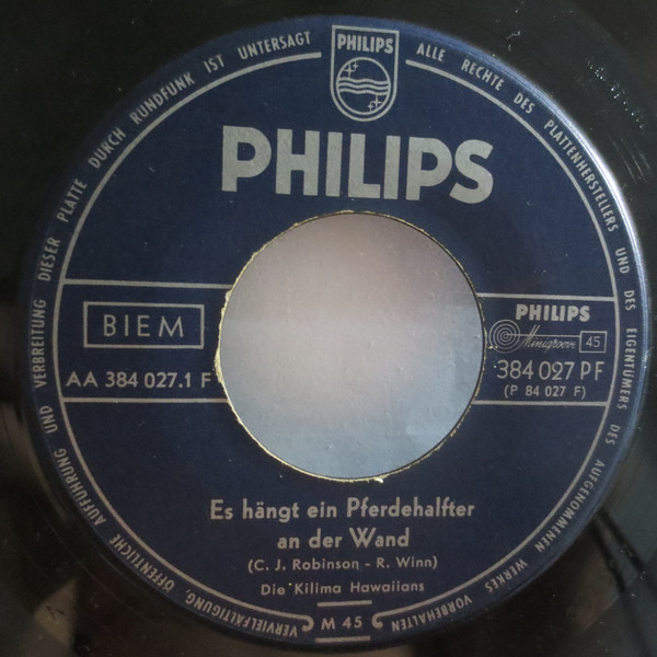 Cover Die Kilima Hawaiians* - Es Hängt Ein Pferdehalfter An Der Wand / Cowboys Wiegenlied (7, Single, Mono) Schallplatten Ankauf