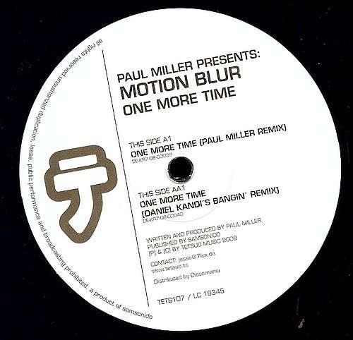 Cover Paul Miller (4) Presents: Motion Blur - One More Time (12) Schallplatten Ankauf