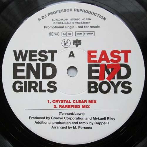 Cover East 17 - West End Girls (12, Promo) Schallplatten Ankauf