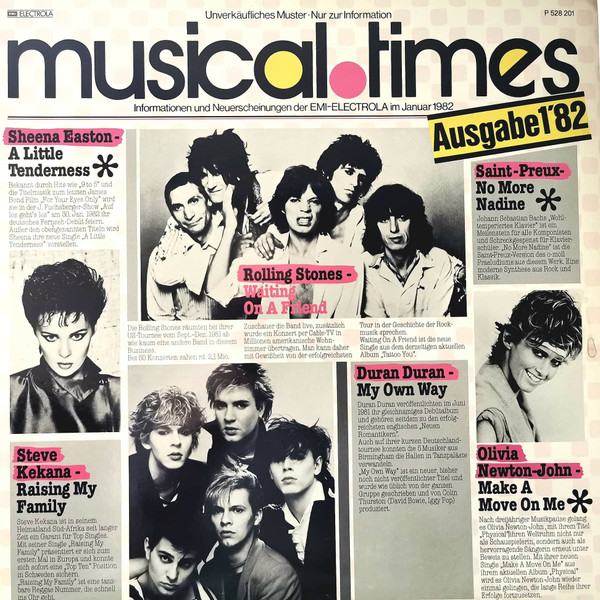 Cover Various - Musical Times • Ausgabe 1'82 (LP, Comp, Promo) Schallplatten Ankauf