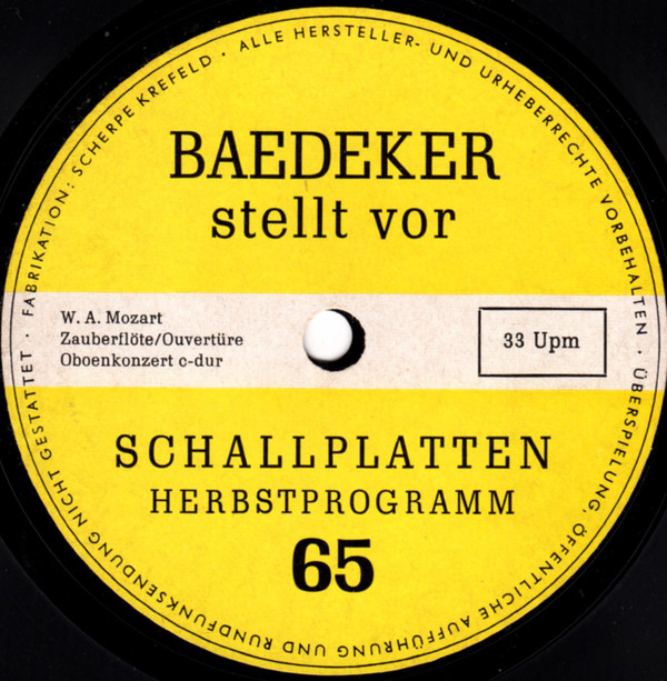 Cover Unknown Artist - Schallplatten Herbstprogramm 65 (Flexi, 7, S/Sided) Schallplatten Ankauf