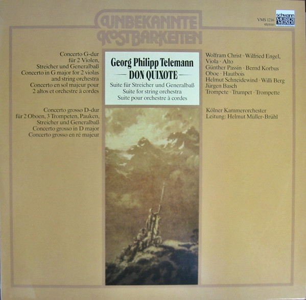 Cover Georg Philipp Telemann, Kölner Kammerorchester, Helmut Müller-Brühl - Don Quixote - Concerto G-Dur - Concerto Grosso D-Dur (LP, Album) Schallplatten Ankauf
