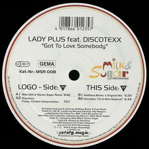 Cover Lady Plus Feat. Discotexx - Got To Love Somebody (12) Schallplatten Ankauf