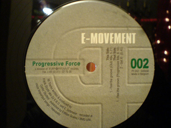 Cover E-Movement - Feel The Groove (12) Schallplatten Ankauf