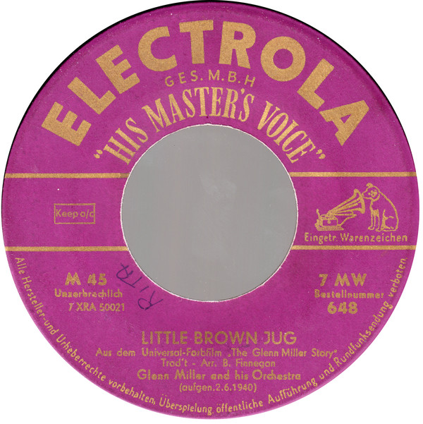 Cover Glenn Miller And His Orchestra - Little Brown Jug (7, Single) Schallplatten Ankauf