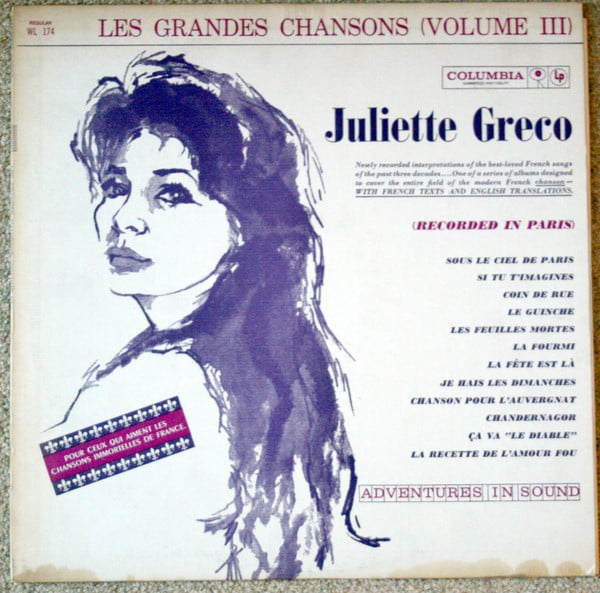 Cover Juliette Greco* - Les Grandes Chansons (Volume III) (LP, Comp, Mono) Schallplatten Ankauf