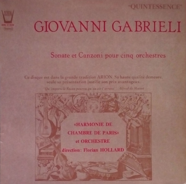 Cover Harmonie De Chambre De Paris, Giovanni Gabrieli - Sonate Et Canzoni Pour Cinq Orchestres (LP, Album) Schallplatten Ankauf