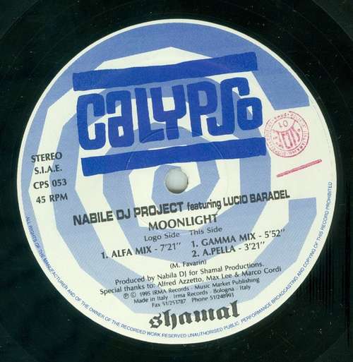 Cover Dj Nabile Feat. Lucio Baradel - Moonlight (12, EP) Schallplatten Ankauf