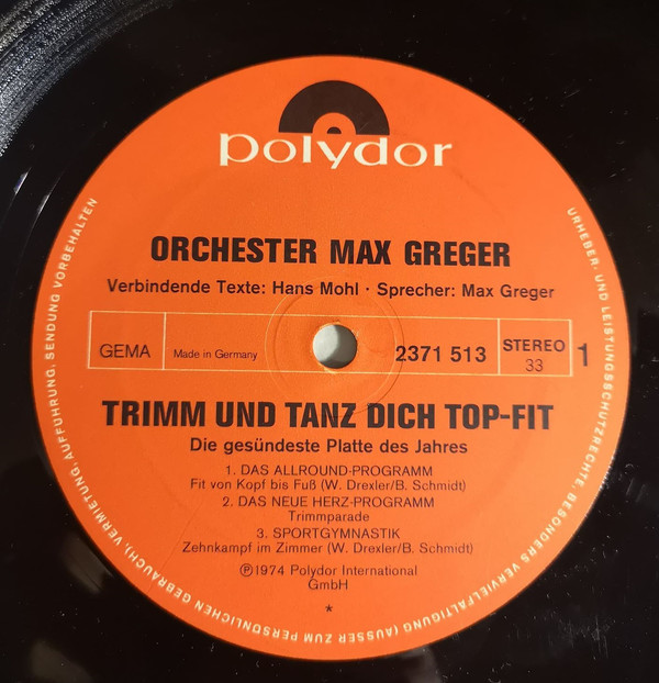 Bild Max Greger - Trimm Und Tanz Dich Top-Fit (LP, Album, Gat) Schallplatten Ankauf