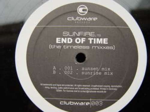 Cover Sunfire Ltd. - End Of Time (The Timeless Mixxes) (12) Schallplatten Ankauf