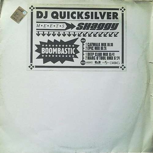 Cover DJ Quicksilver Meets Shaggy - Boombastic (12) Schallplatten Ankauf