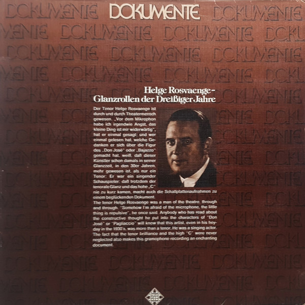 Cover Helge Rosvaenge* - Glanzrollen Der Dreißiger Jahre (LP, Mono) Schallplatten Ankauf