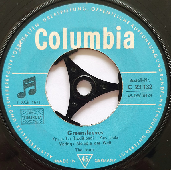 Cover The Lords - Greensleeves / Sing Hallelujah (7, Single) Schallplatten Ankauf