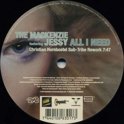 Cover The Mackenzie Featuring Jessy - All I Need (10, S/Sided) Schallplatten Ankauf