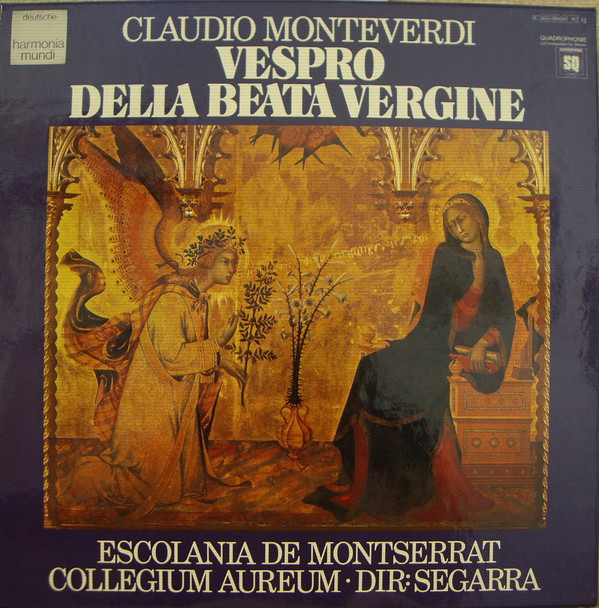 Cover Claudio Monteverdi, Escolanía De Montserrat, Collegium Aureum, Segarra* - Vespro Della Beata Vergine (2xLP, Album, Quad + Box) Schallplatten Ankauf