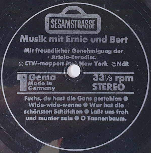 Cover Sesamstrasse - Musik Mit Ernie Und Bert (Flexi, 7) Schallplatten Ankauf