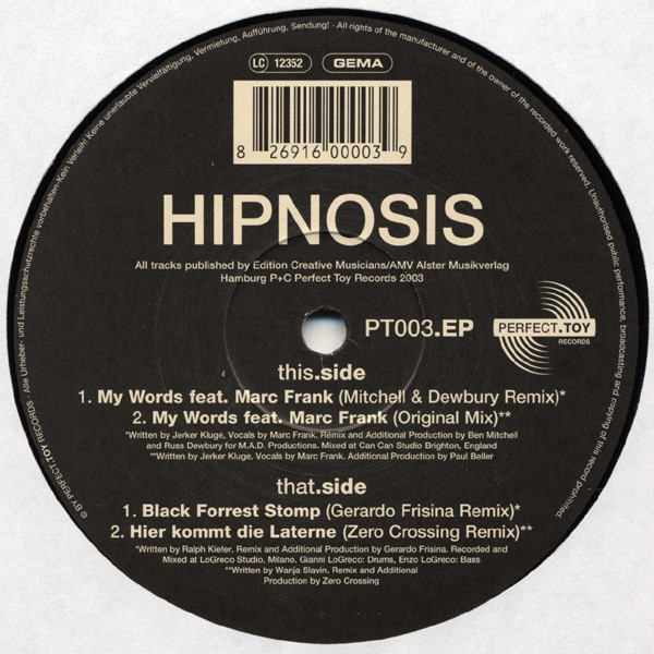 Bild Hipnosis (2) - Hipnosis EP (12, EP) Schallplatten Ankauf