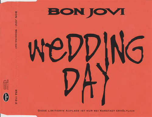 Cover Bon Jovi - Wedding Day (CD, Single, Ltd, Kar) Schallplatten Ankauf