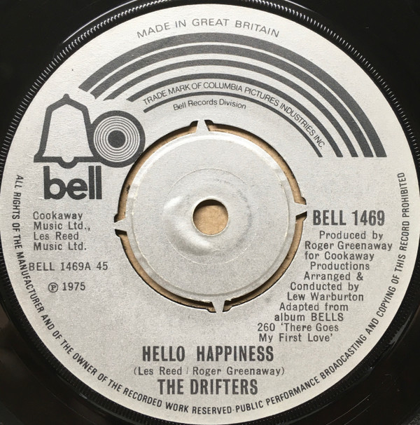 Cover The Drifters - Hello Happiness (7, Single) Schallplatten Ankauf