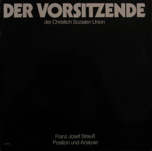 Cover Franz Josef Strauß - Position Und Analyse (LP) Schallplatten Ankauf