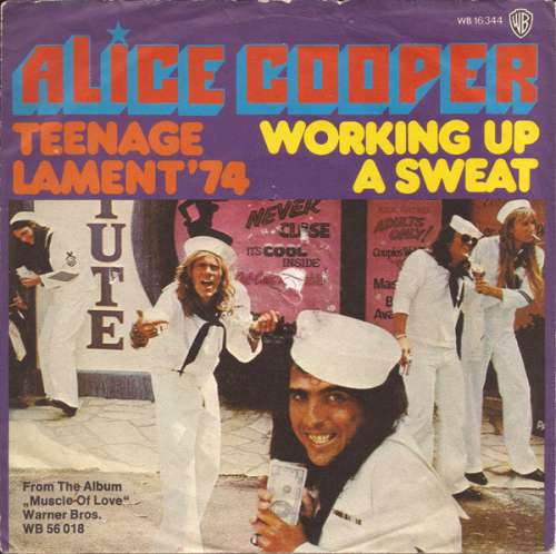 Cover Alice Cooper - Teenage Lament'74 / Working Up A Sweat (7, Single) Schallplatten Ankauf