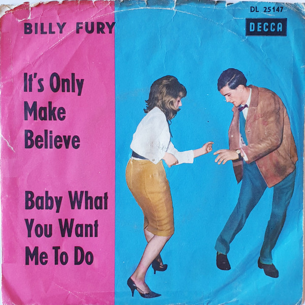 Cover Billy Fury - It's Only Make Believe (7, Single) Schallplatten Ankauf