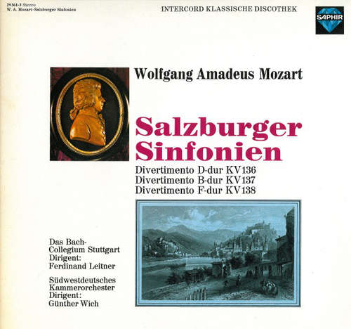 Cover Wolfgang Amadeus Mozart, Das Bach-Collegium Stuttgart*, Ferdinand Leitner, Südwestdeutsches Kammerorchester, Günther Wich - Salzburger Sinfonien (LP, Club) Schallplatten Ankauf