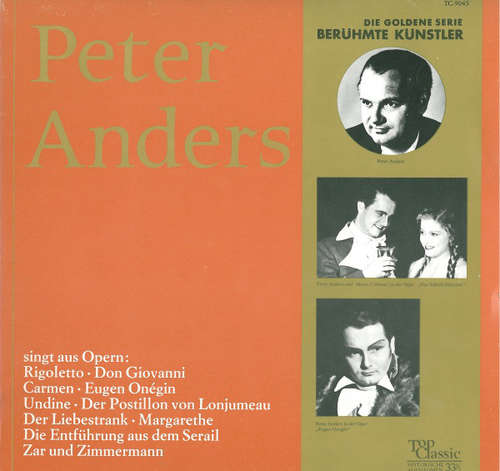 Cover Peter Anders (2) - Peter Anders Singt Aus Opern (LP) Schallplatten Ankauf